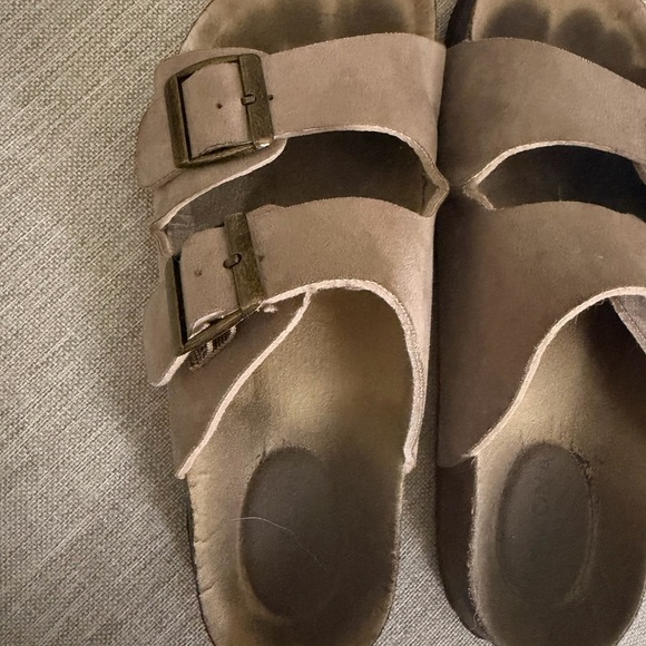 Arizona Brown Double Strap Sandals - Picture 3 of 10